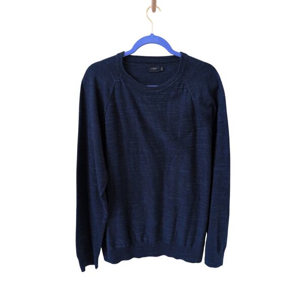 J.Crew Raglan Budded Crewneck Sweater in Blue size L - Picture 2 of 5